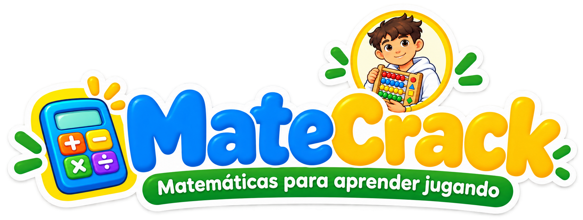 MateCrack · Matemáticas para aprender jugando · creado con Álvaro y su ábaco
